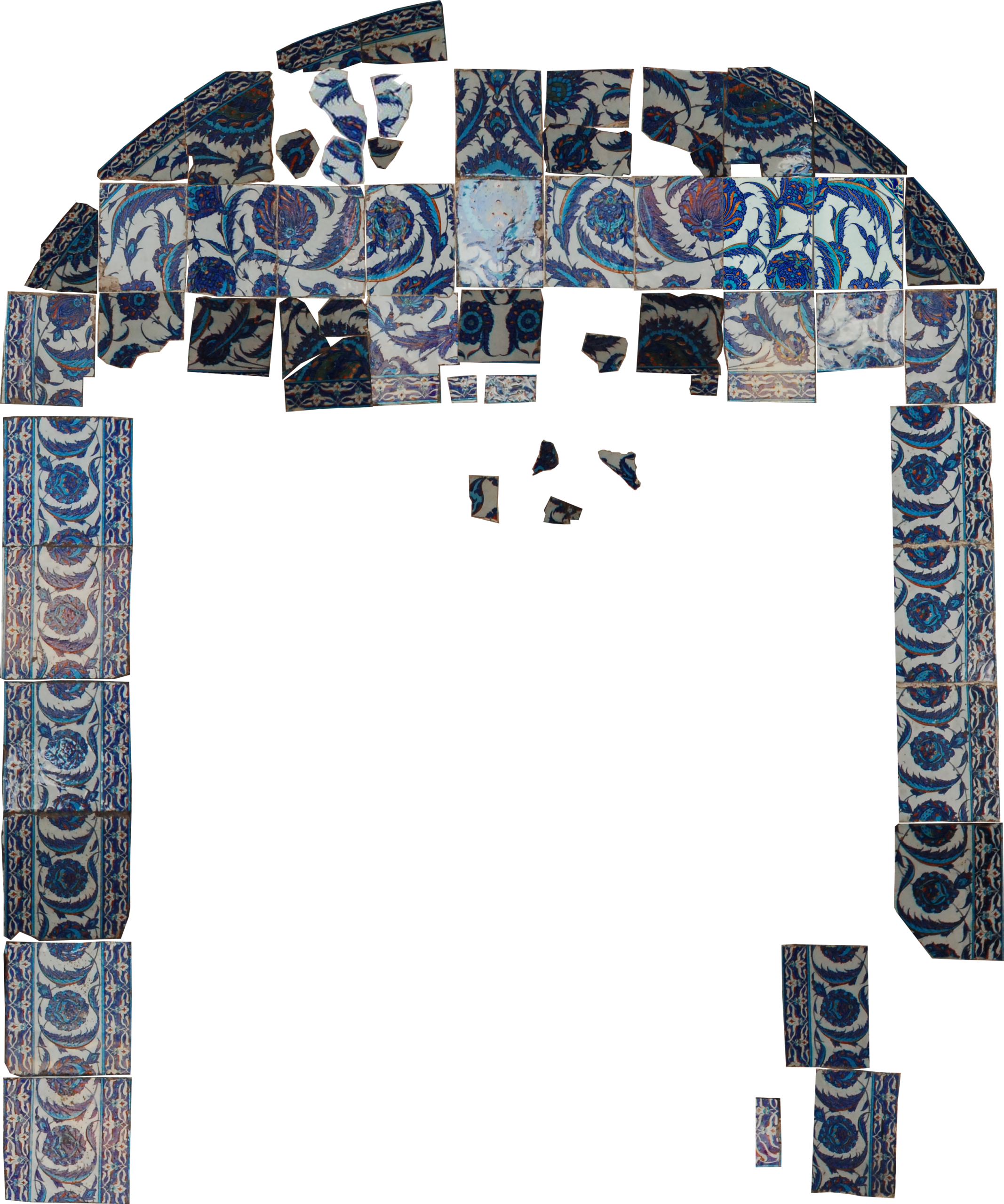 The 50 tiles have been rearranged to show their original layout.